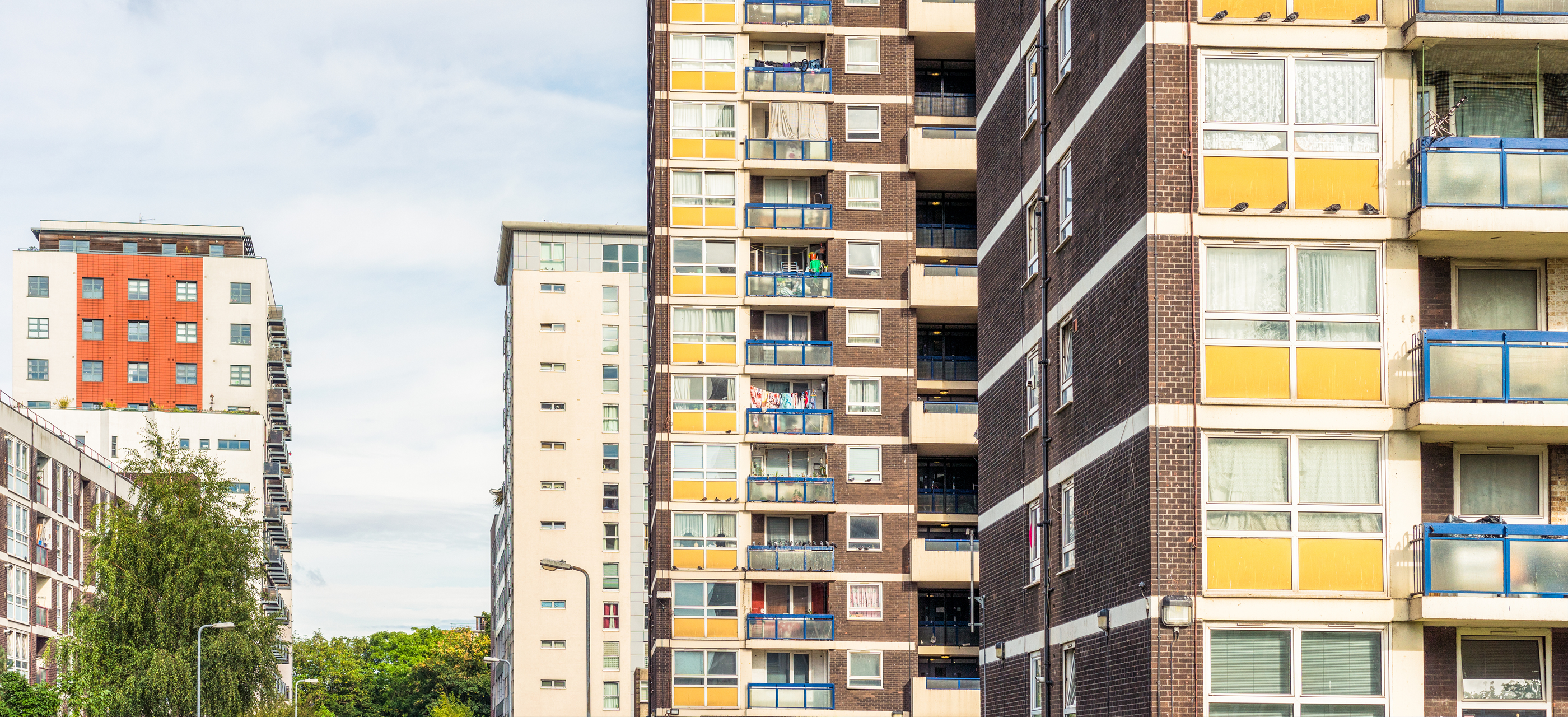 Multiple different housing buildings
