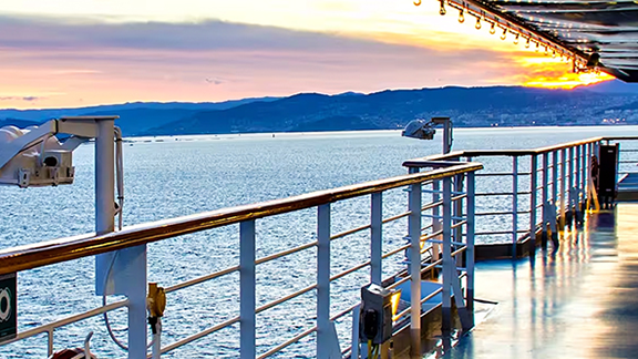 View sea deck ship