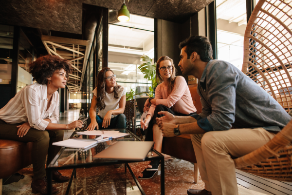 Group of businesspeople having a meeting