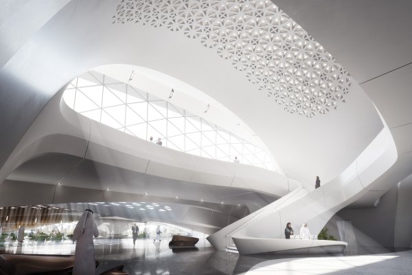 Interior of the Bee'ah headquarters at Sharjah