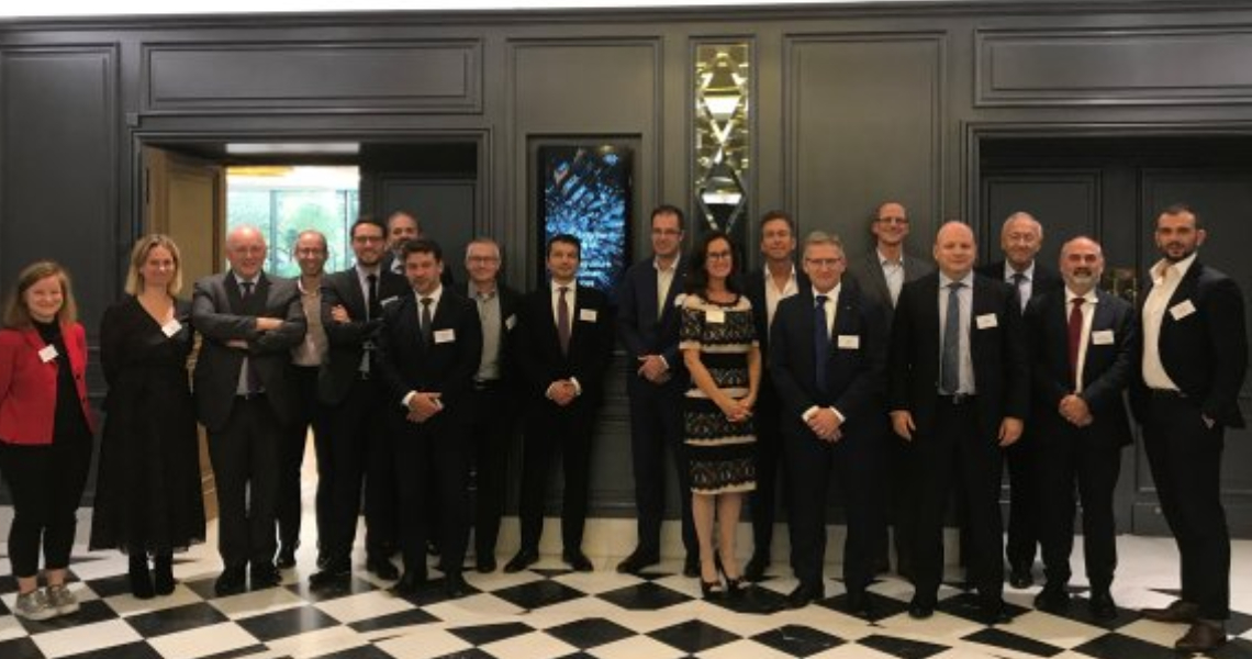 Various executives at a Johnson Controls event at the World Economic Forum