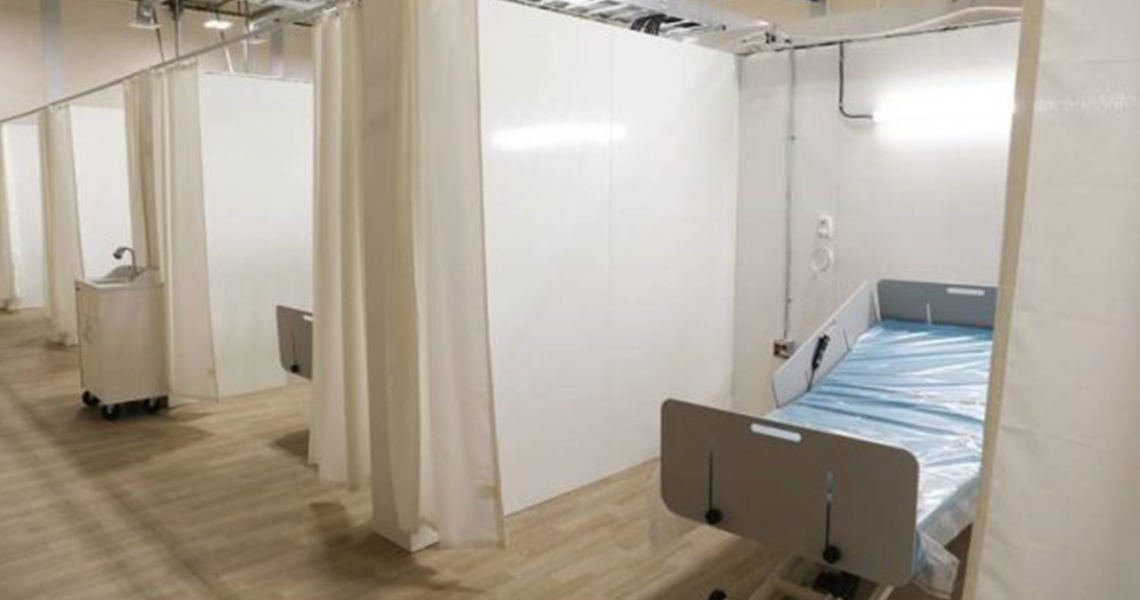 An empty hospital ward