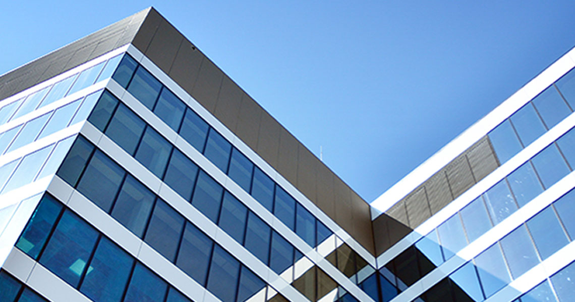Close-up of the higher floors of a building