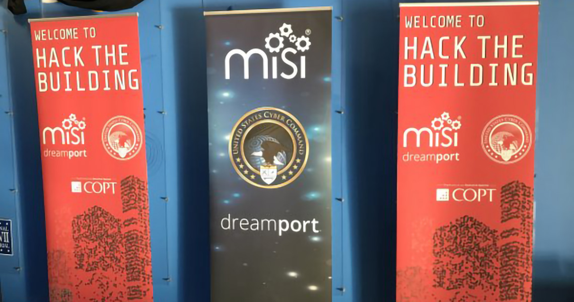 Three misi dreamport standing banners
