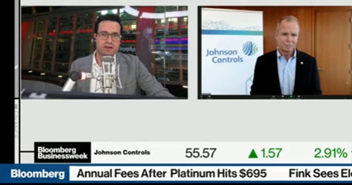 George Oliver, Chairman and CEO, Johnson Controls, on the Bloomberg Businessweek Podcast with hosts Carol Massar and Tim Stenovec