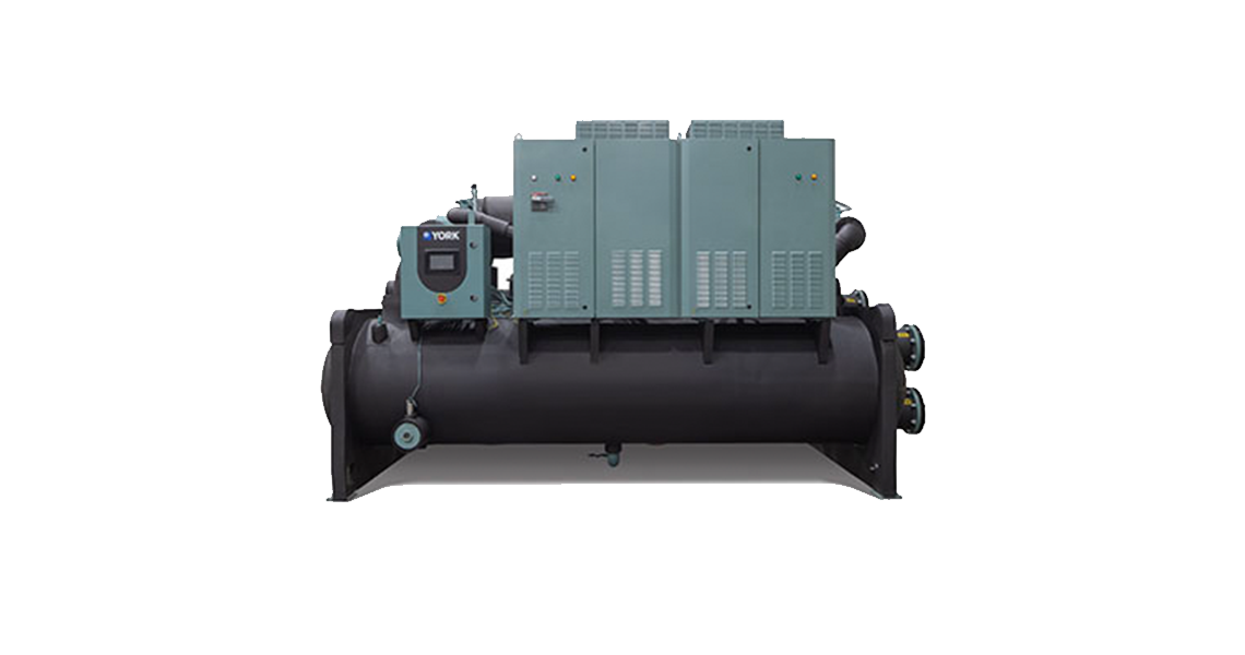 The YORK® YVWH Water-to-Water Dual Variable Speed Screw Heat Pump
