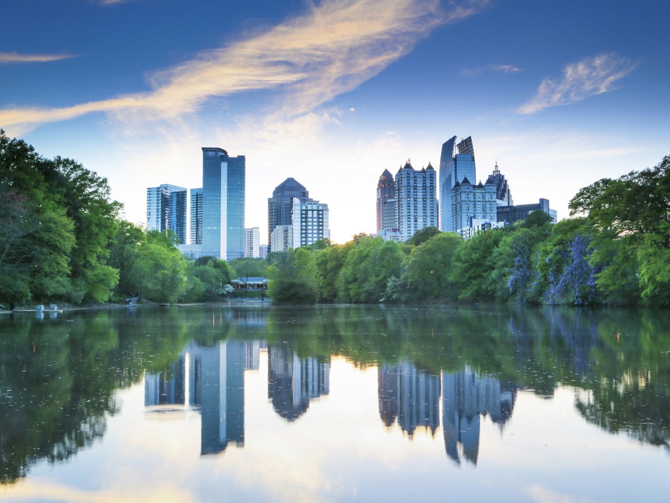 Sunset in piedmont park