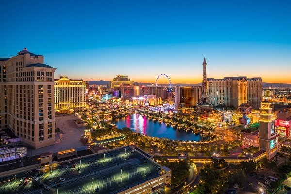 Ariel view of Las Vegas city, Nevada 