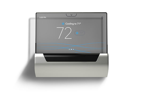 A GLAS smart thermostat reading 72° on a white background