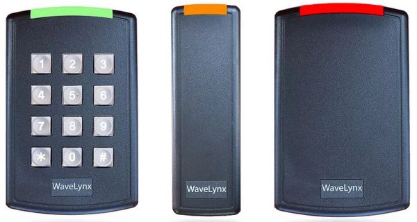 An Ethos multi-tech contactless access reader by WaveLynx Technologies