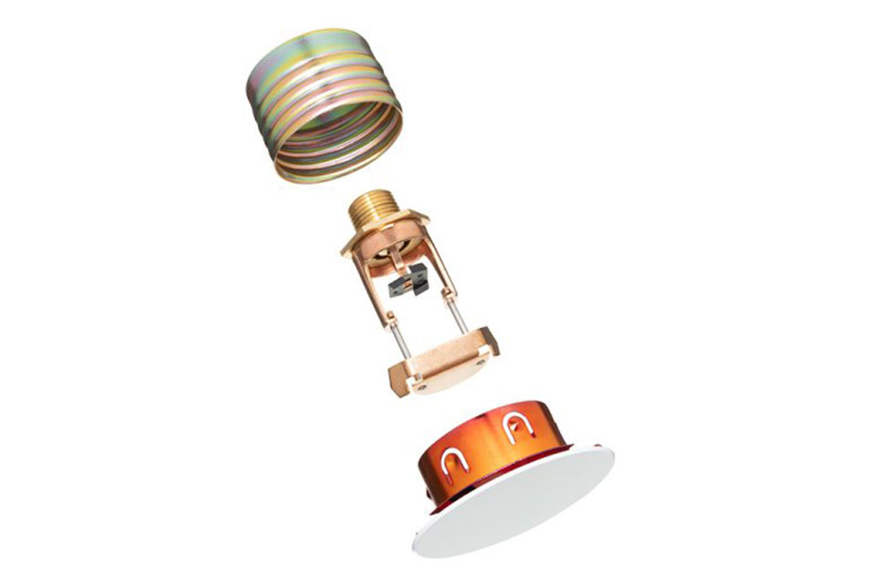 A Concealed Window Sprinkler by Tyco on a white background