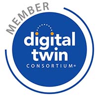 Seal depicting Johnson Control's membership in the Digital Twin Consortium