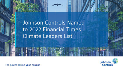 Banner for Johnson Controls Named to 2022 Financial Times Climate Leaders List